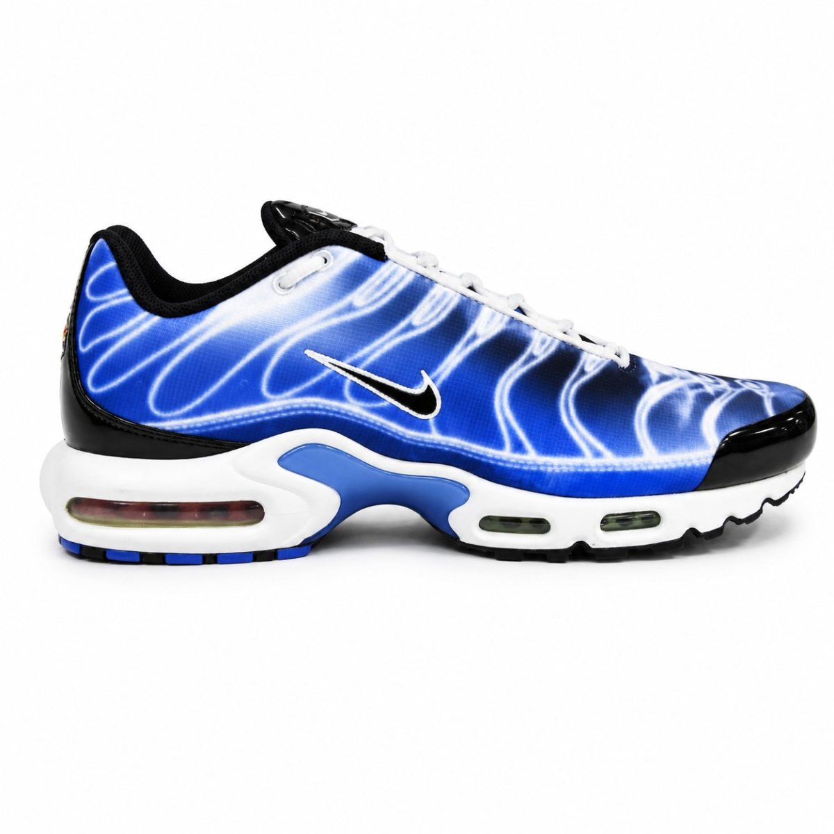 Zapatilla Deportiva Azul - Blanco Con Detalle En Charol Y Aire En la Suela - Imagen 3