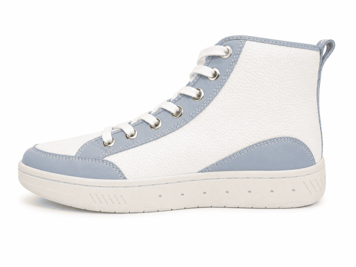 Shea Mid High Top Faux Leater Pale Blue - Imagen 3