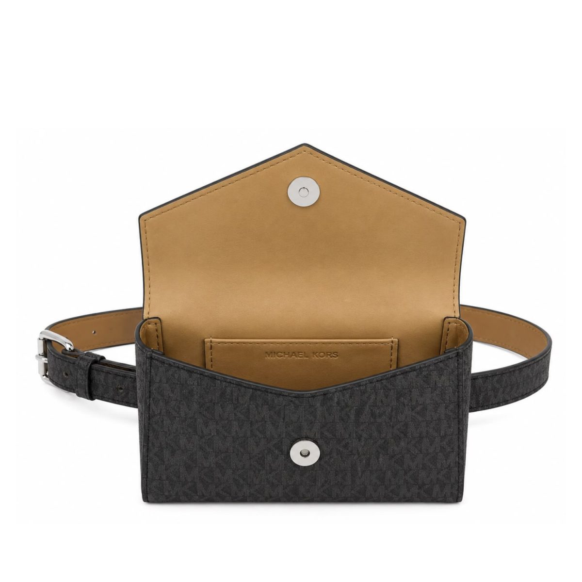 Bandolera Casual Con Monograma Negro - Imagen 3