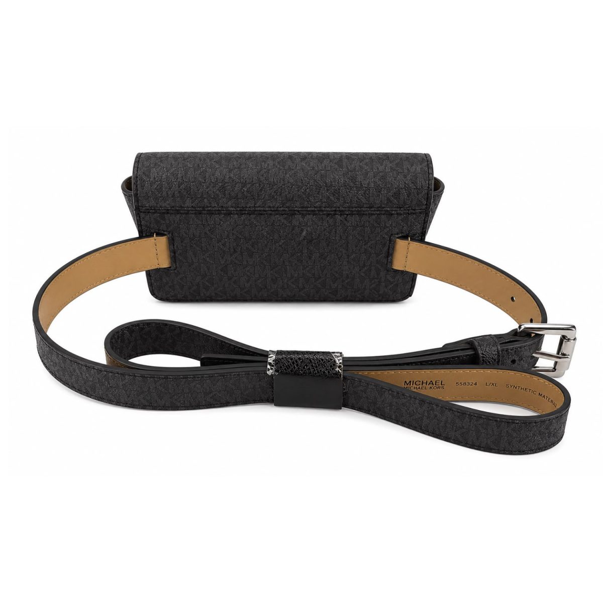 Bandolera Casual Con Monograma Negro - Imagen 2