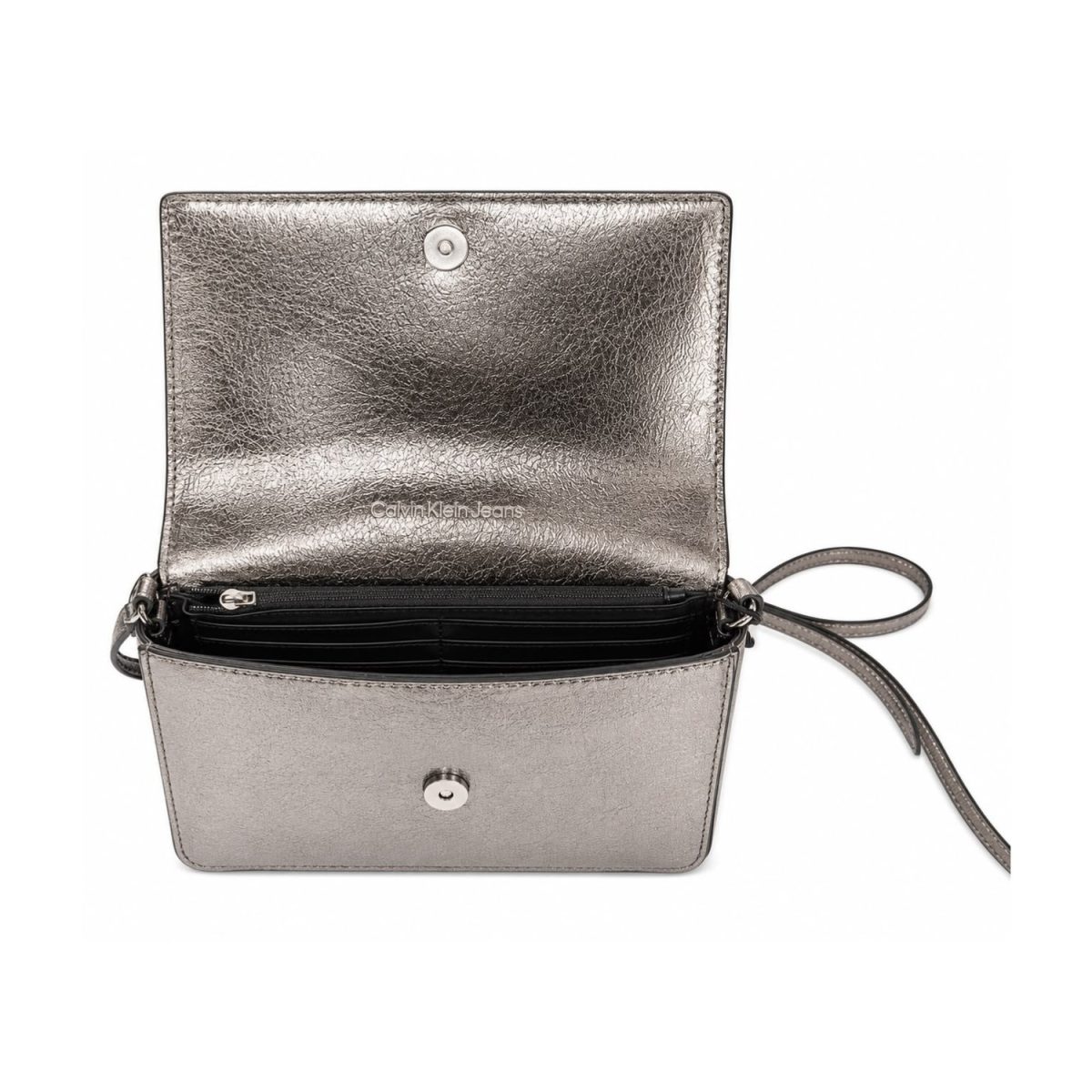 Cartera Plateada Con Correa Cadena - Imagen 2