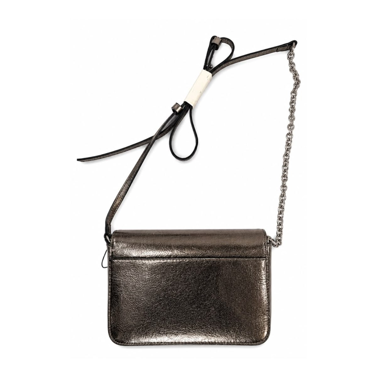Cartera Plateada Con Correa Cadena - Imagen 3