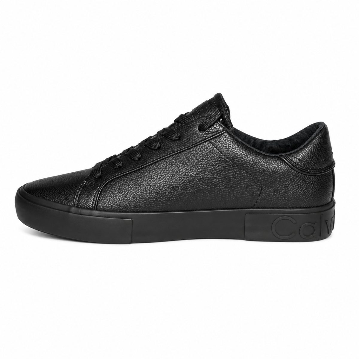 Zapatilla Básica Negra De Cuero - Imagen 5
