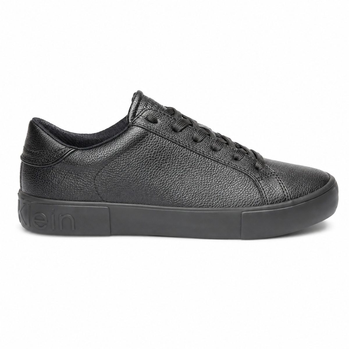 Zapatilla Básica Negra De Cuero - Imagen 3