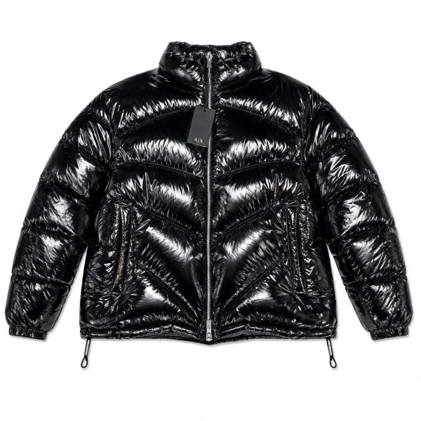 Chaqueta Puffer Negro Glossy