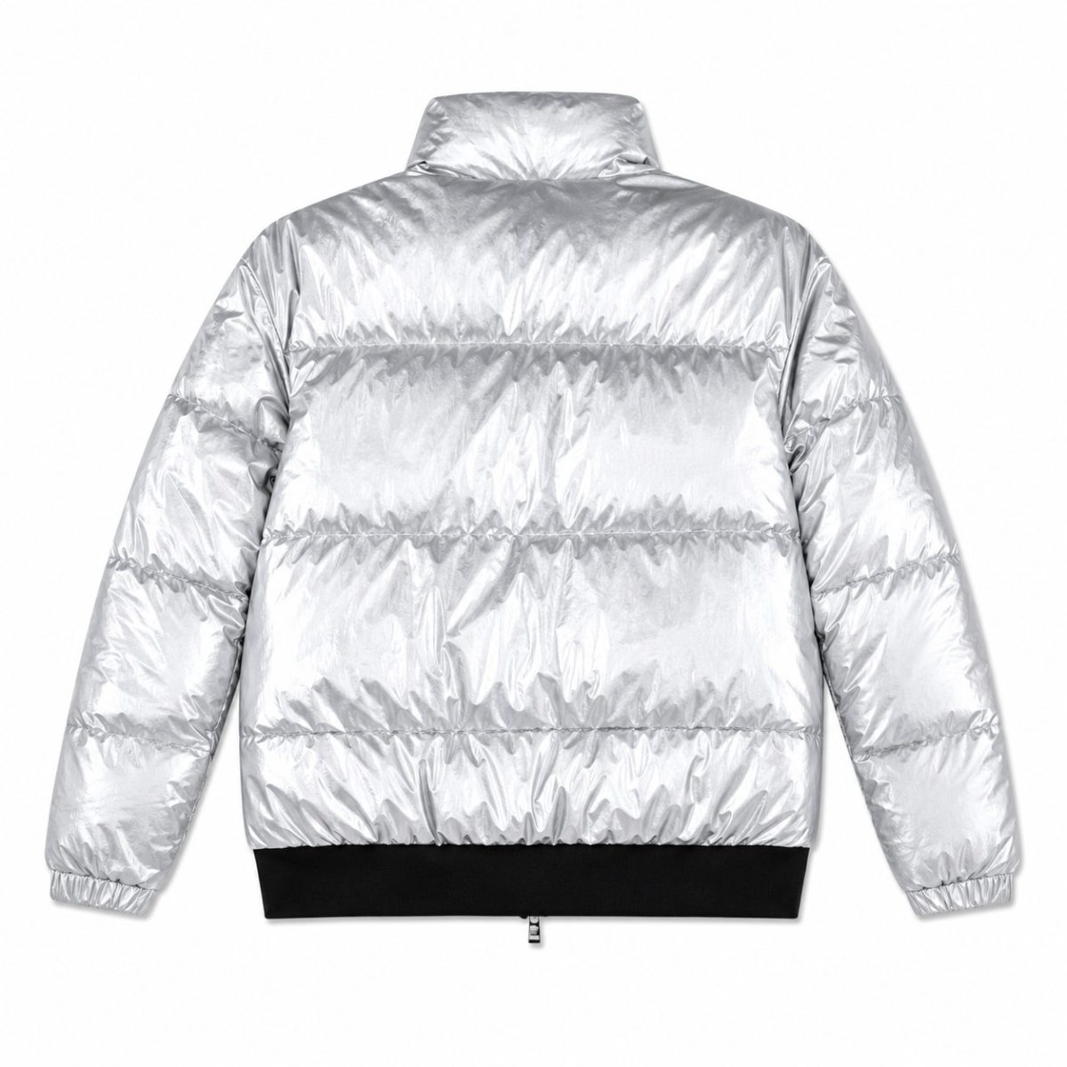 Chaqueta Puffer Metallic De Cuello Alto Y Cierre Frontal - Imagen 2