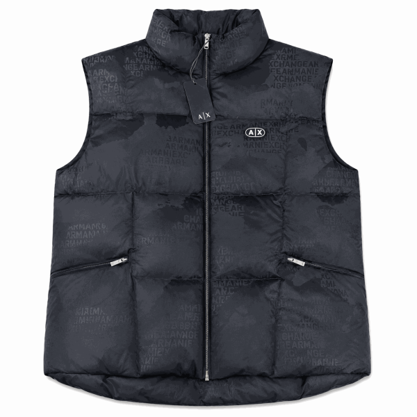Chaqueta Exclusiva Negra Sin Mangas Con Diseño De Mapas