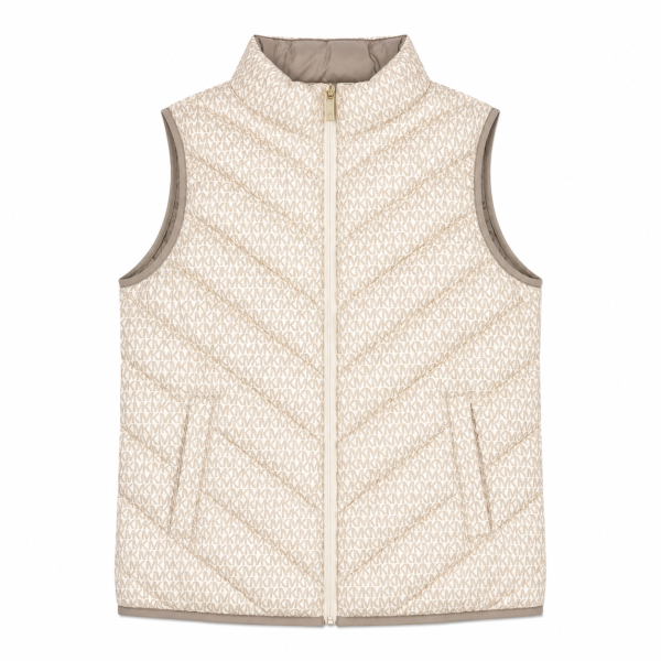 Chaqueta Reversible Beige-Crema