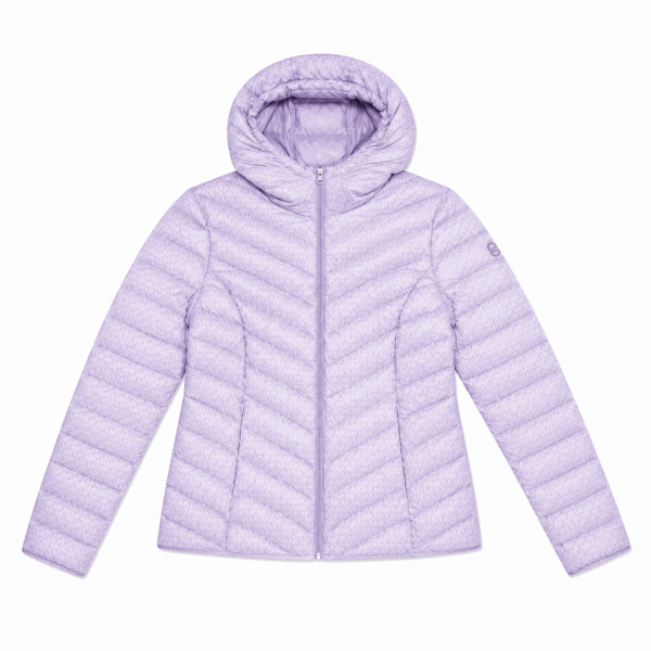 Chaqueta Lila Reversible Con Capucha