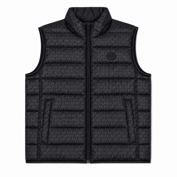 Chaqueta Negra Sin Mangas Reversible
