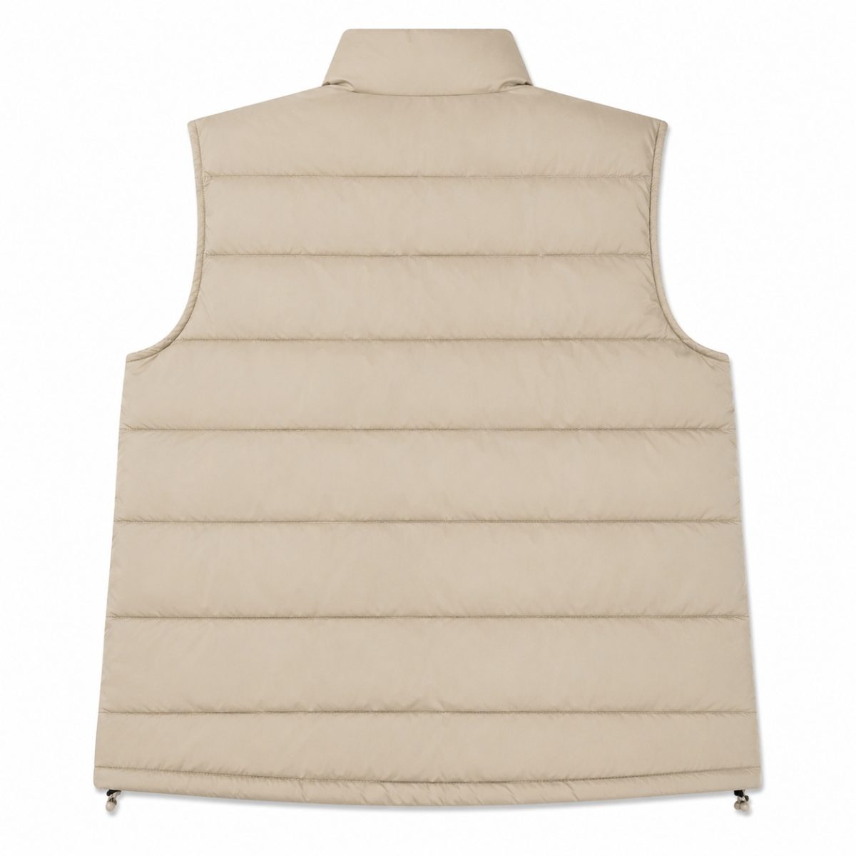 Chaqueta Sin Mangas Beige Con Botones Y Cierre Frontal - Imagen 2