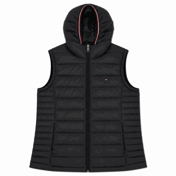 Chaqueta Negra Sin Mangas - Con Capucha