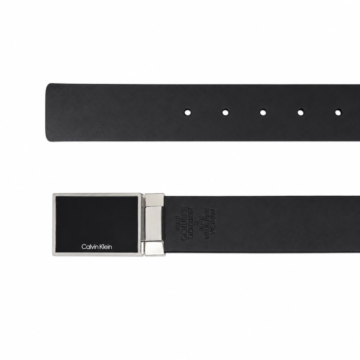 Cinturon Negro Reversible Multilogo Hebilla de Placa - Imagen 2