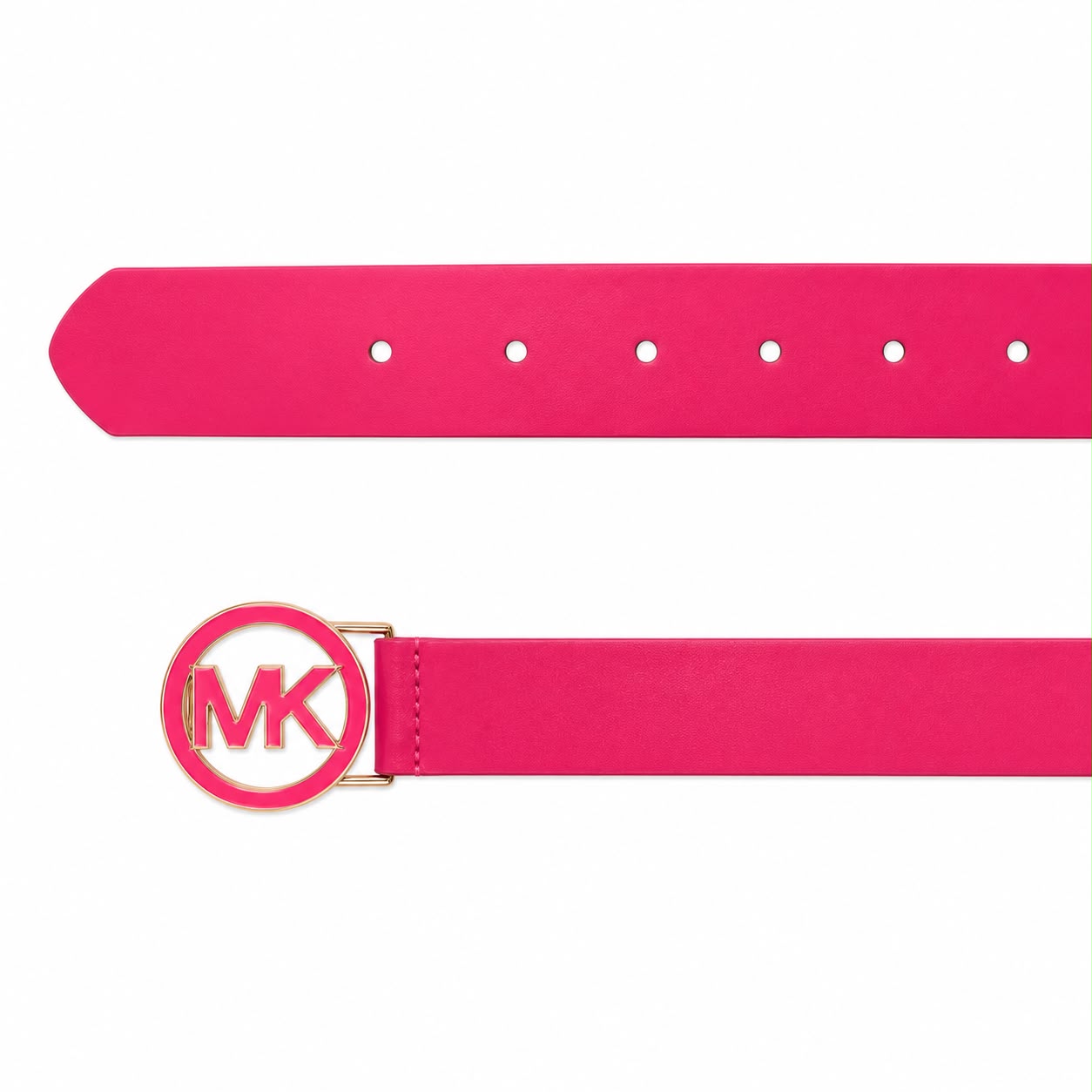 Cinturon Michael Kors Rosado Cinturón Rosa/Fucsia Hebilla Circular - Imagen 1