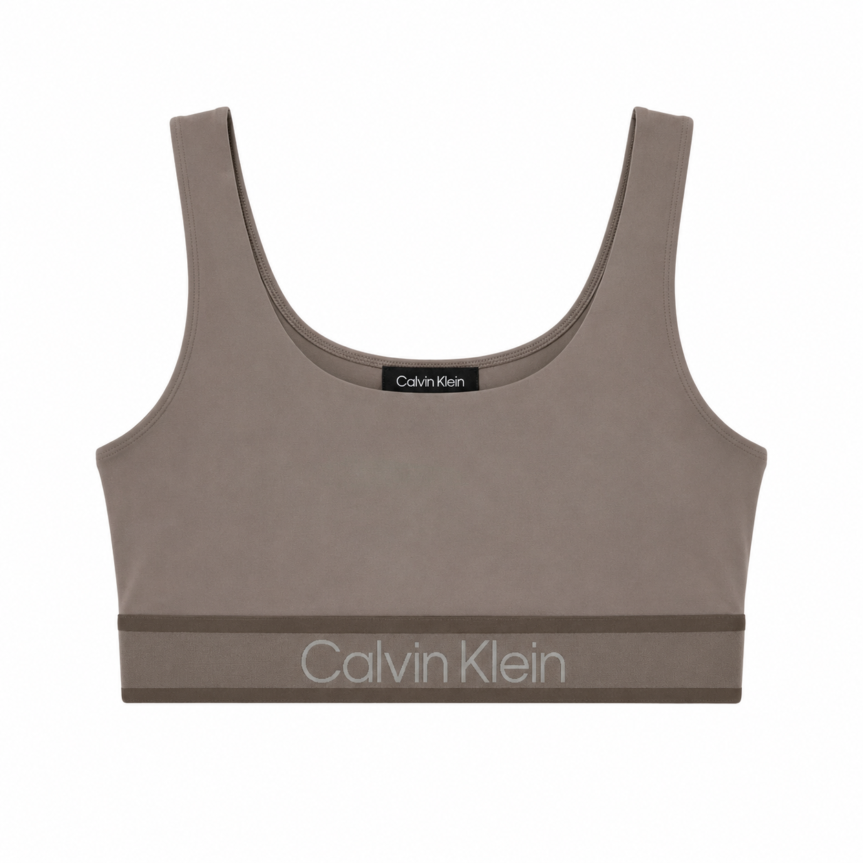 Corp Top Ck sin mangas color Beige oscuro Crop Top Deportivo Beige Oscuro Sin Mangas - Imagen 1