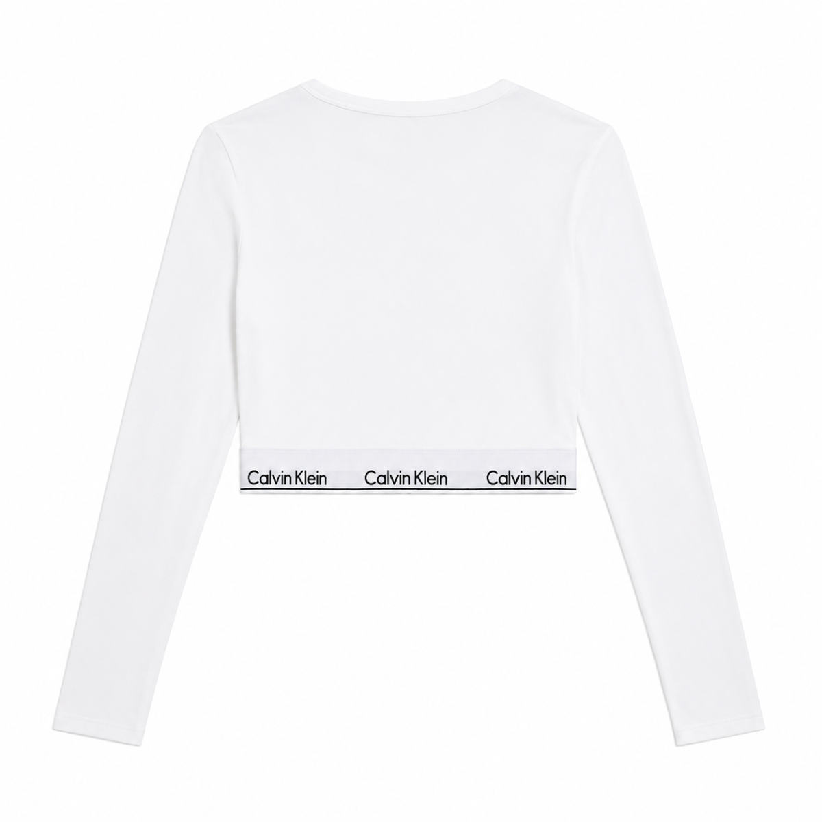 Crop Top Deportivo Manga Larga De Color Blanco - Imagen 2