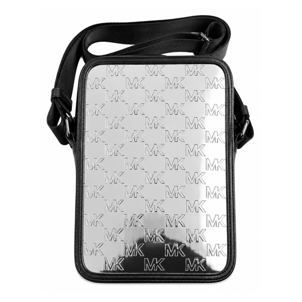 Crossbody Exclusivo Con Lona Recubierta Monograma Plateado - Imagen 3