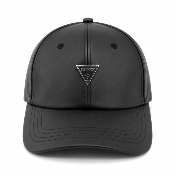 Jockey Negro Ecocuero con Logo Metálico