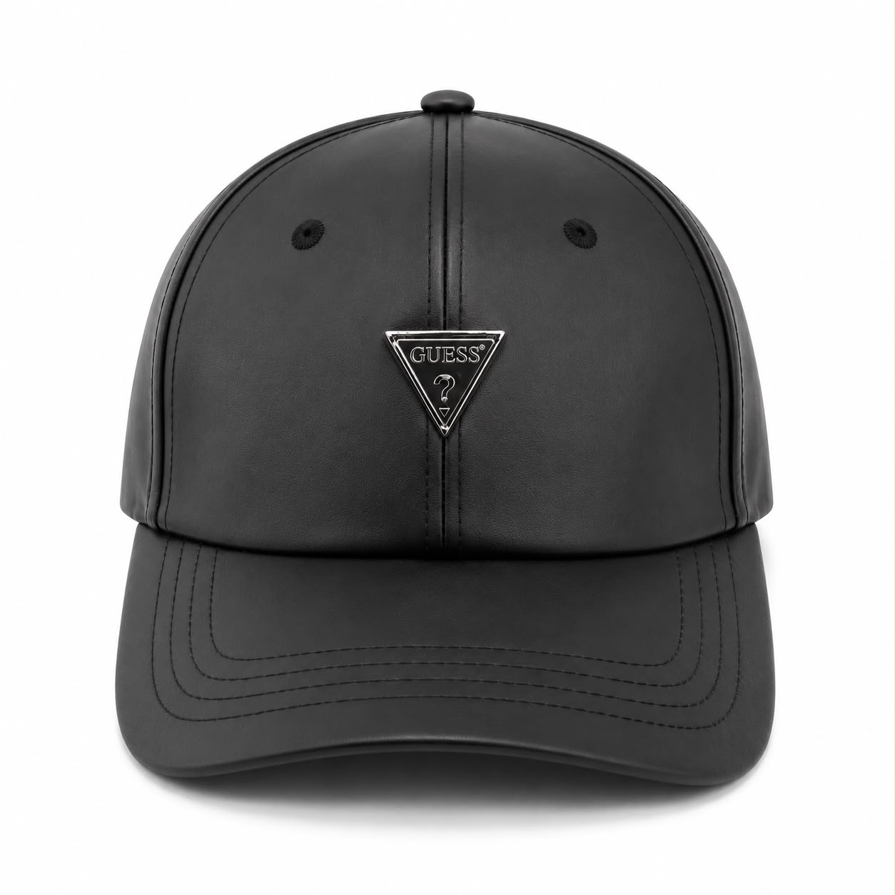 Jockey Guess Eco Cuero Jockey Negro Ecocuero con Logo Metálico - Imagen 1
