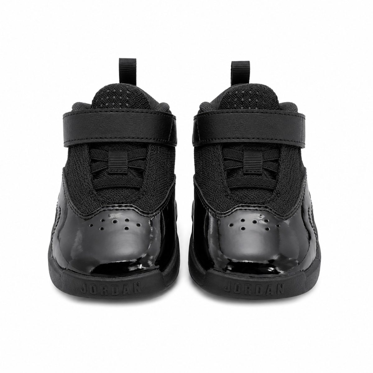 Zapatilla Deportiva Negra De Media Caña Con Velcro - Imagen 2
