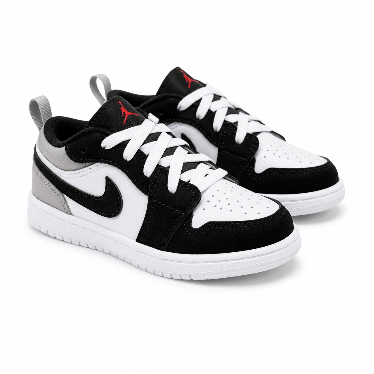 Jordan Retro 1 Low Negra-Gris Zapatilla Urbana Blanca - Gris - Negro - Imagen 1
