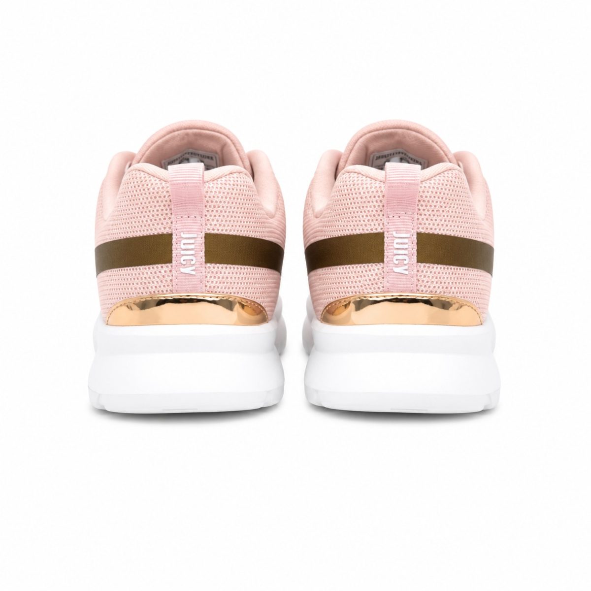 Zapatilla Deportiva Rosada Con Detalles Dorados - Imagen 4