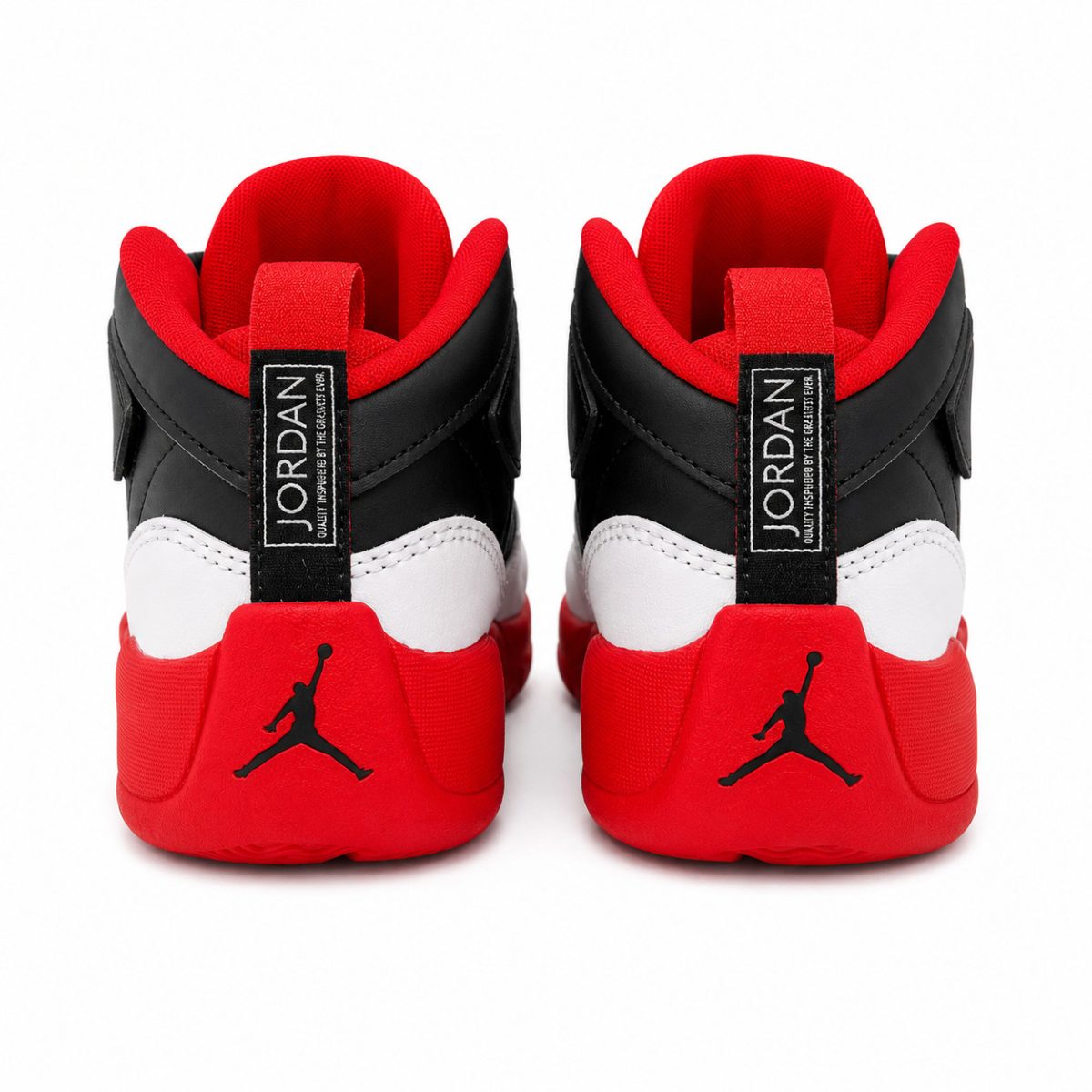 Zapatilla Deportiva Negra Con Detalles Blanco Y Rojo De Media Caña - Imagen 4