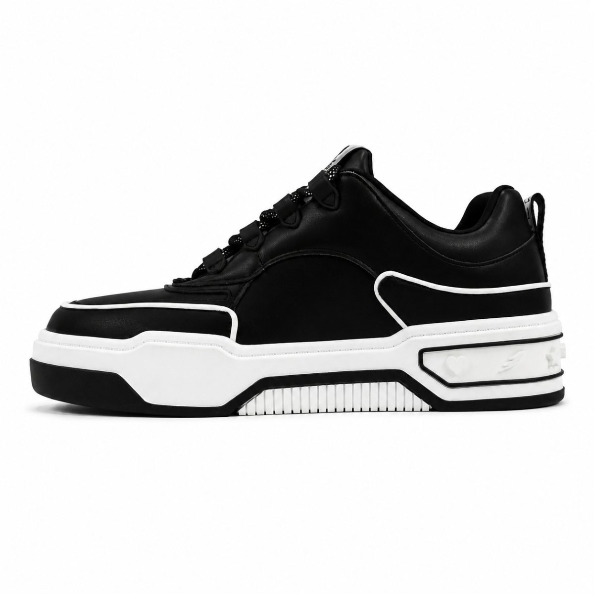 Zapatilla Urbana Chunky Negra Con Detalles Blancos - Imagen 5