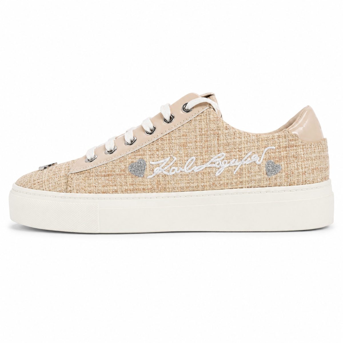 Zapatilla Casual Crema Con Pines Metálicos - Imagen 5