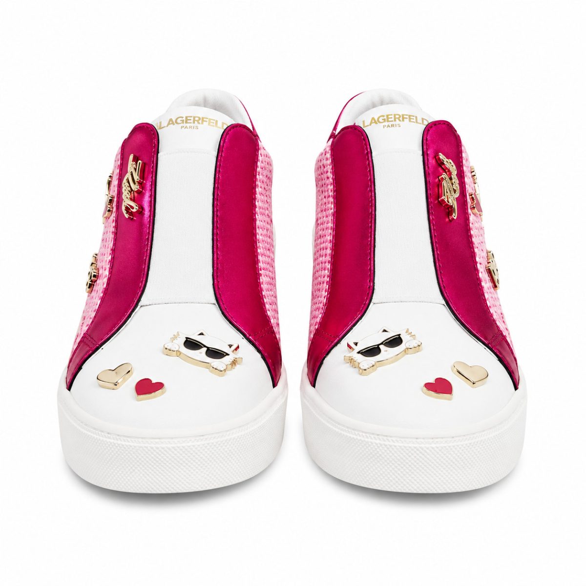 Zapatilla Urbana Rosada Metálica Con Pines - Imagen 2