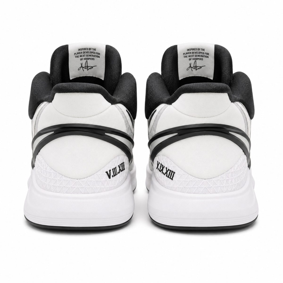 Zapatilla Deportiva Blanca Con Detalles Gris y Negro - Imagen 4