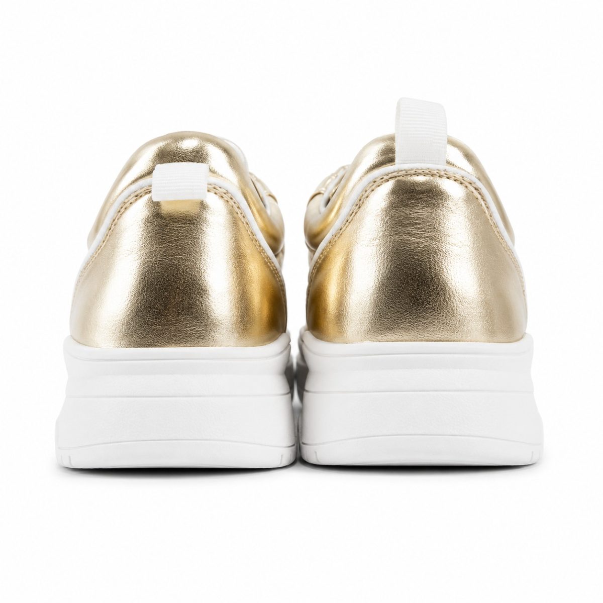 Zapatilla Casual Dorada Con Cierre - Imagen 4