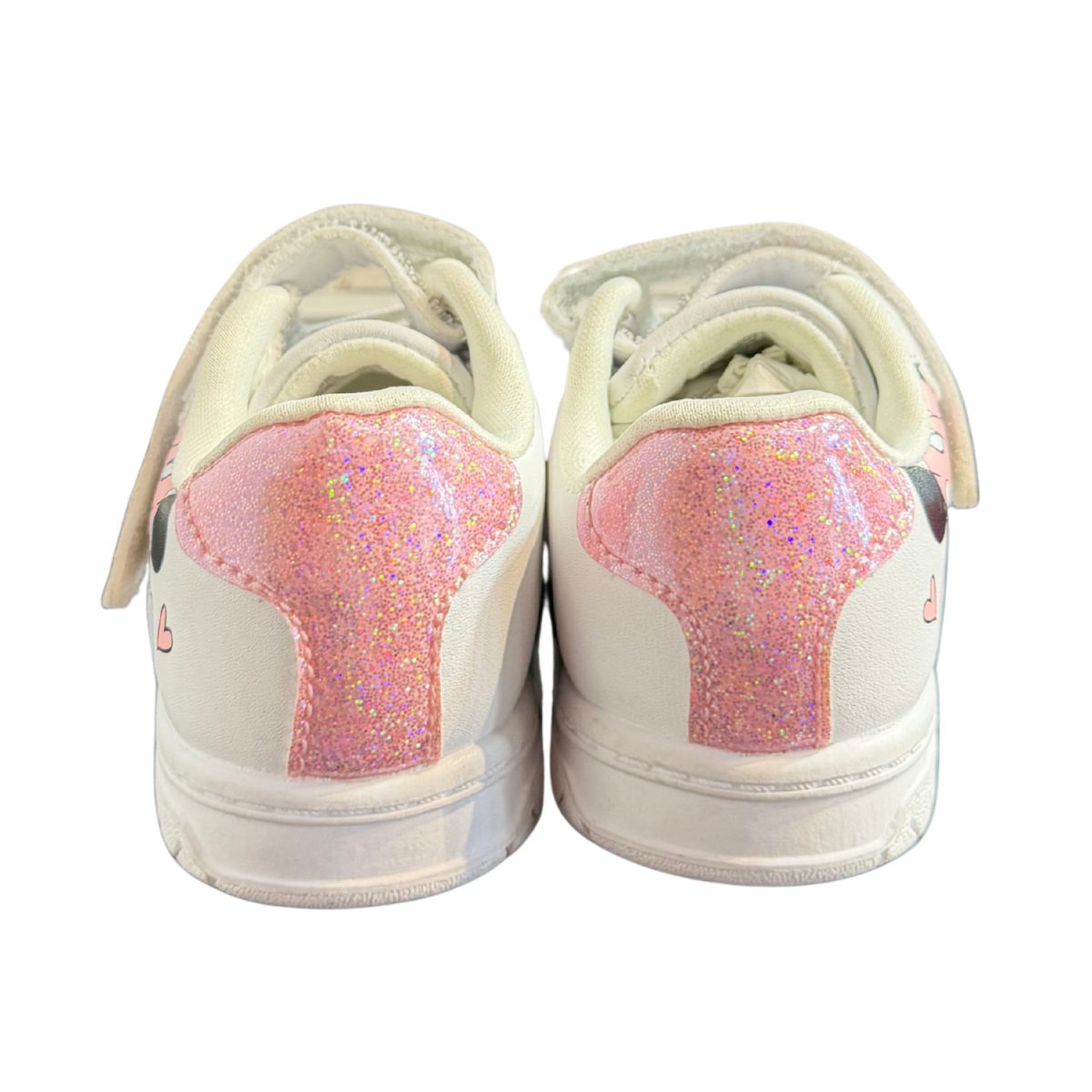 Zapatilla Blanca Personaje Lateral Con Detalles De Brillos Rosados - Imagen 4