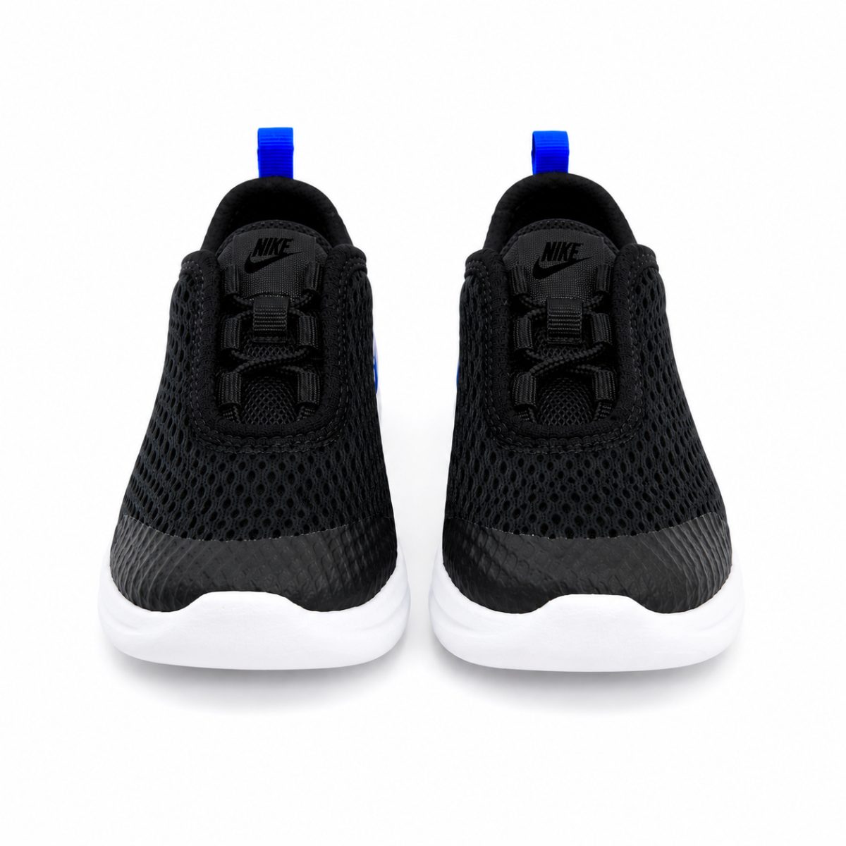 Zapatilla Deportiva Negra Con Detalles Azul Con Aire En La Suela - Imagen 2