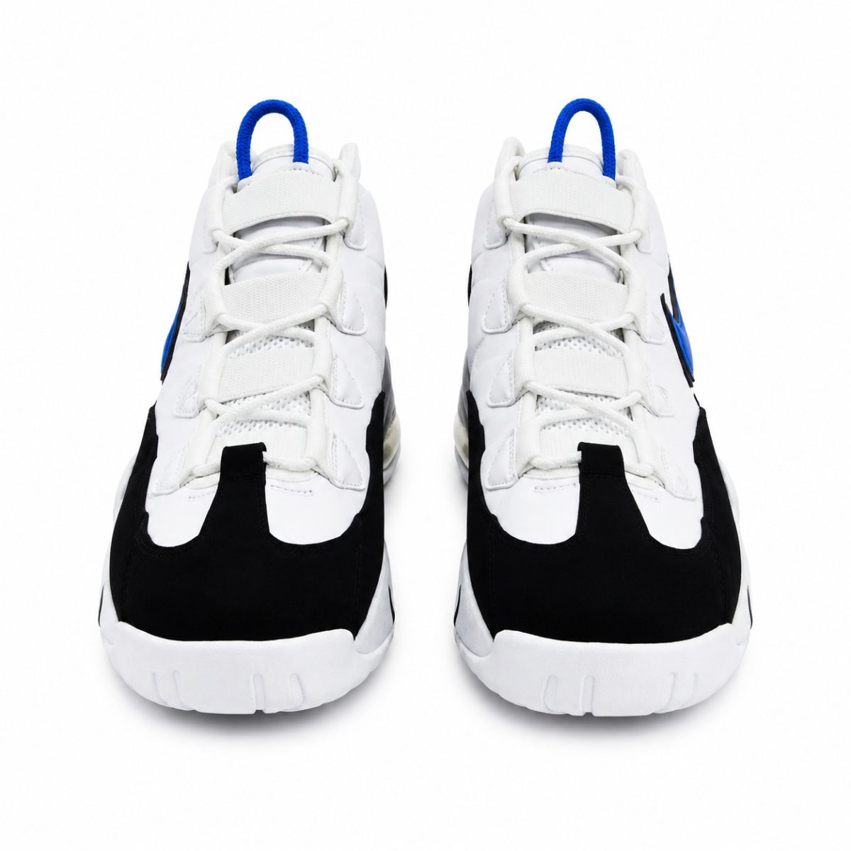 Zapatilla Deportiva Blanco - Negro Con Caña y Aire En La Suela - Imagen 2