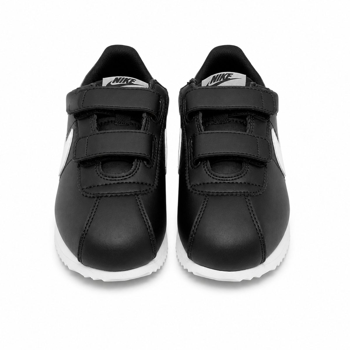 Zapatilla Urbana Clásica Negro - Blanco Con Doble Velcro - Imagen 2