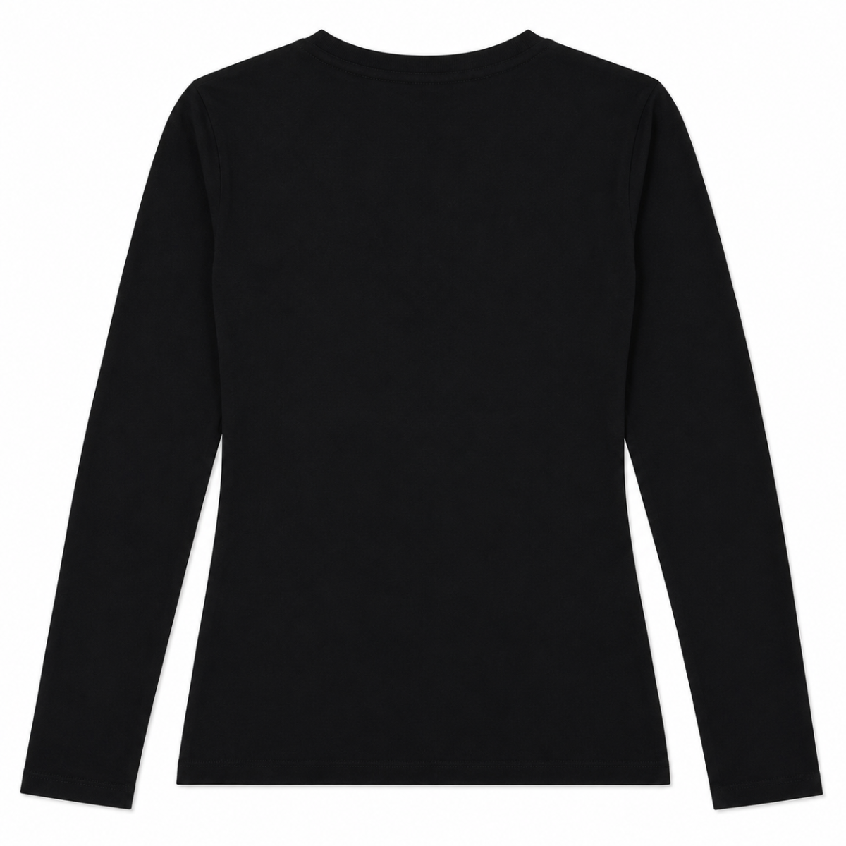 Polera Manga Larga Negra Con Letras Grandes - Imagen 2
