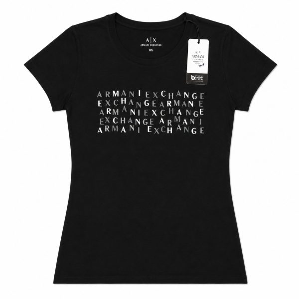 Polera Negra Con Logotipo Plateado