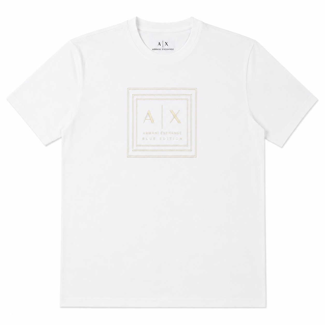 Polera Armani Exchange Polera Blanca Con Logotipo Frontal Blanco Marfil - Imagen 1