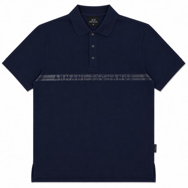 Polera Azul Marino Con Cuello Y Botones