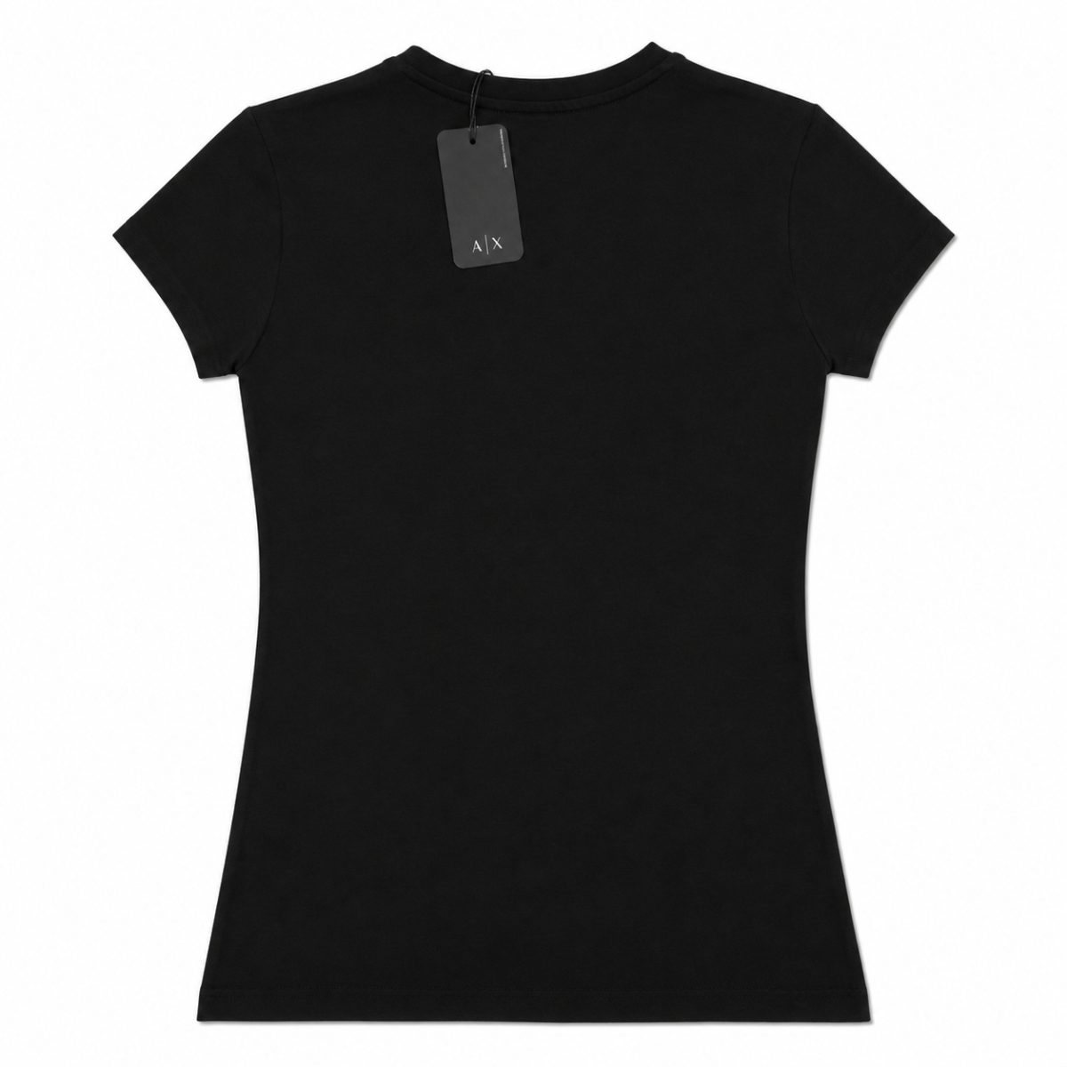 Polera Negra Con Logotipo De Brillos Plateados Y Negros - Imagen 2