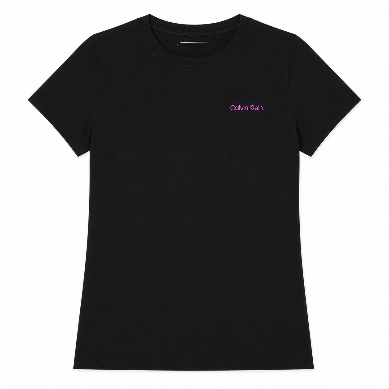 Polera Calvin Klein Polera Negra Con Mini Logo Lateral Morado - Imagen 1