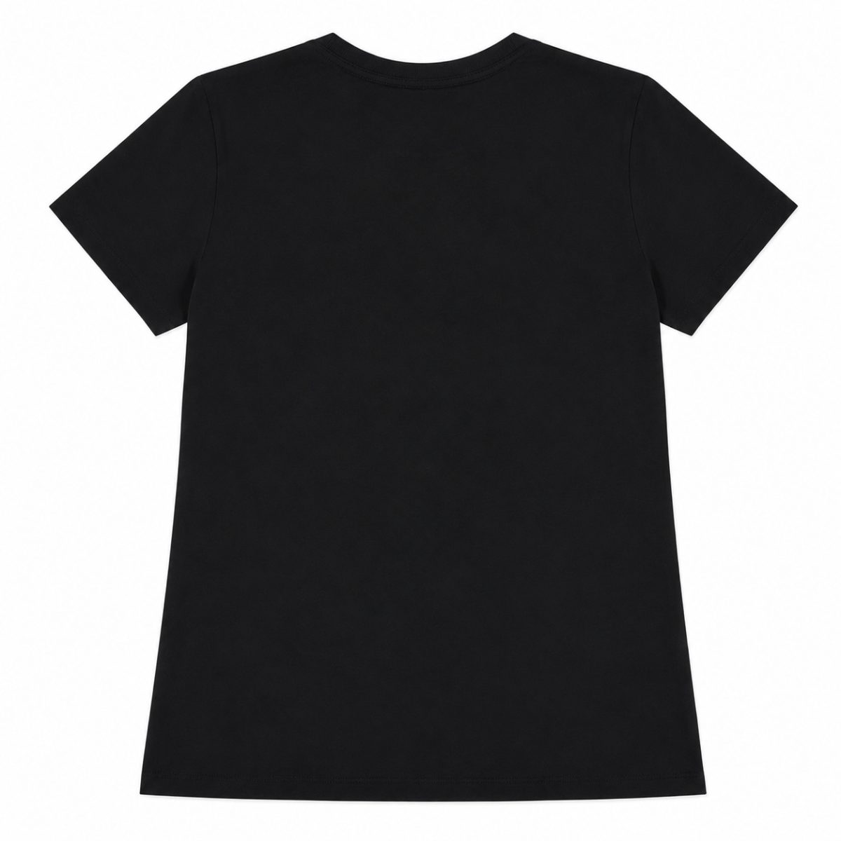 Polera Negra Con Mini Logo Lateral Morado - Imagen 2