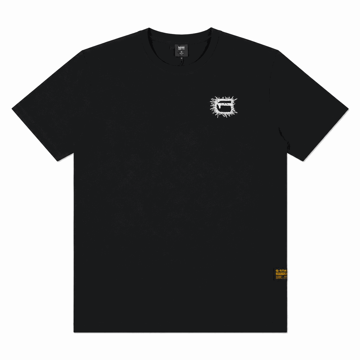 Polera G-Star Polera Negra Con Mini Estampado Al Costado - Imagen 1