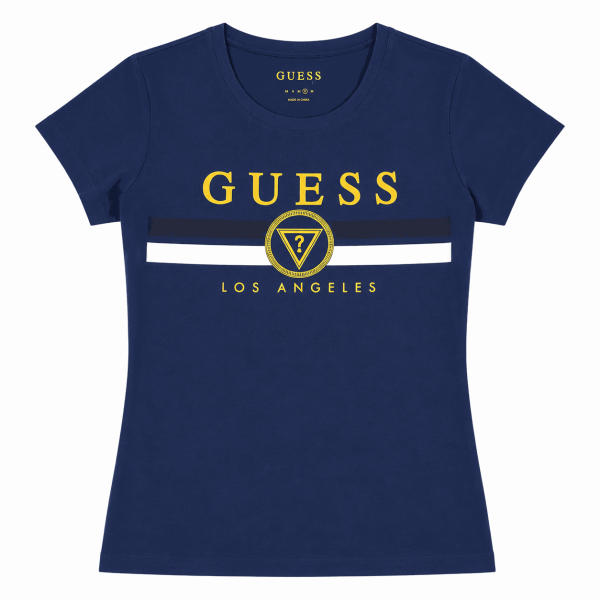 Polera Azul Marino - Logo Dorado Y Blanco