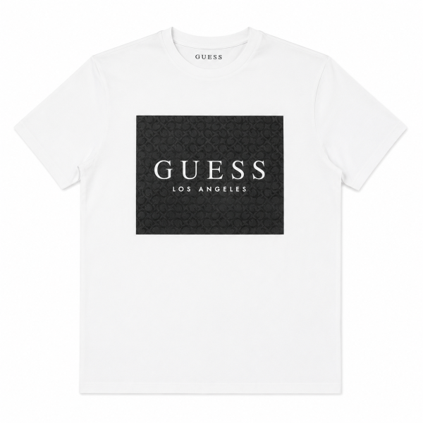 Polera Blanca Con Logotipo Fontal Negro-Blanco