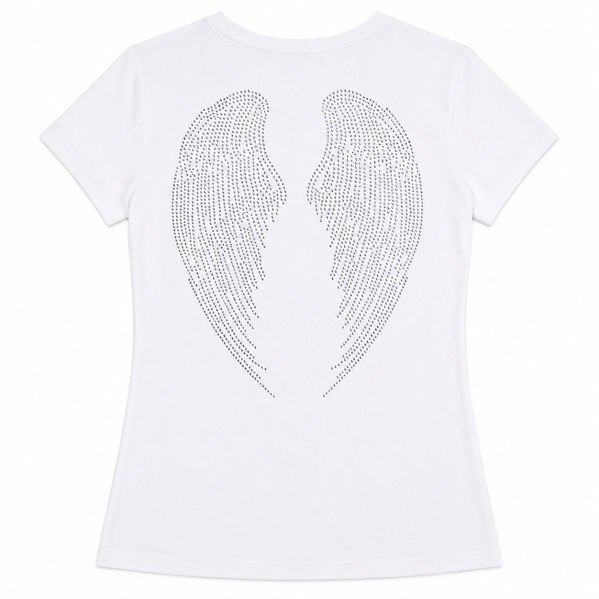 Polera Blanca Con Diseño De Alas En La Espalda - Imagen 2