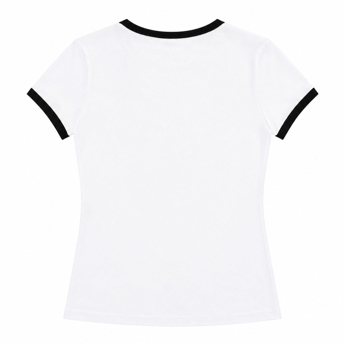 Polera Blanca Con Detalles Negro - Imagen 2