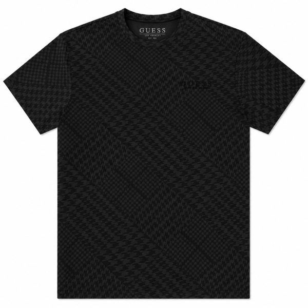 Polera Negra Con Diseño Geométrico