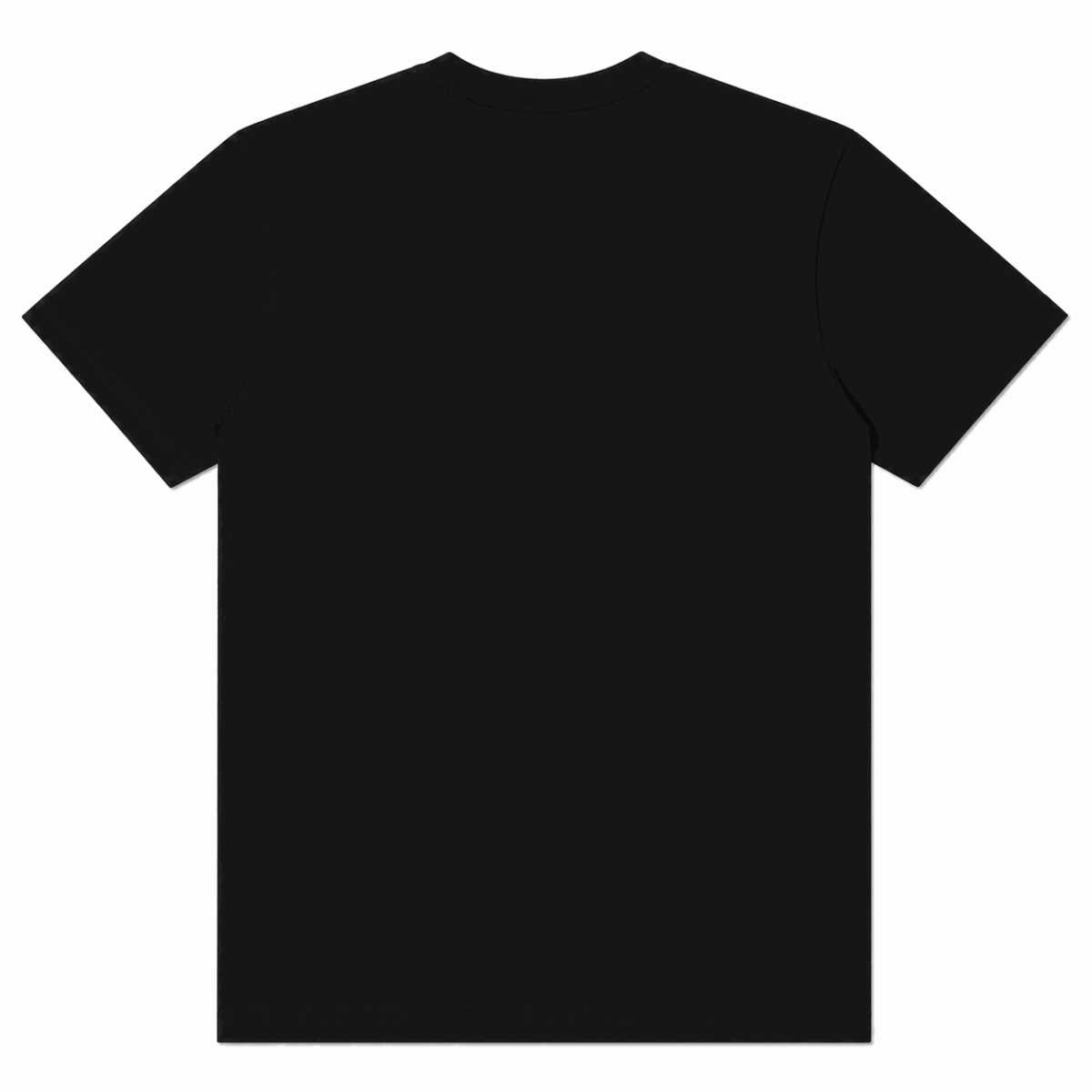 Polera Negra Con Franja Central Blanco-Rojo - Imagen 2